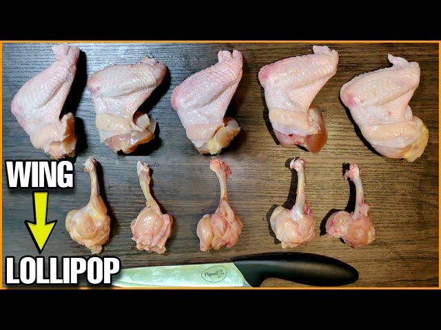 Chicken Lollipop Cutting | How To Make Chicken Lollipop at Home | How to make lollipop chicken wings