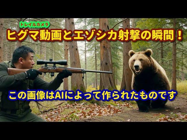 私のヒグマ射撃をAIに読み込ませた結果！！その他、交尾期のオス鹿の行動その他 私の射撃より！　エゾシカとヒグマハンティングに半生を捧げたサムライハンター【山川 海好】