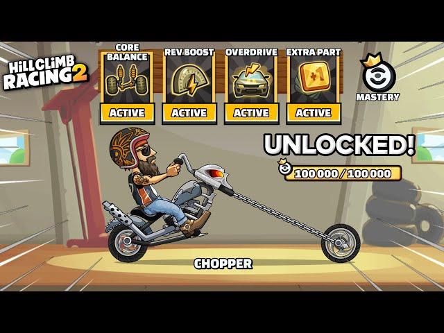 Hill Climb Racing 2 - NEW MASTERY CHOPPER BIKE Unlocked and Fully Upgraded