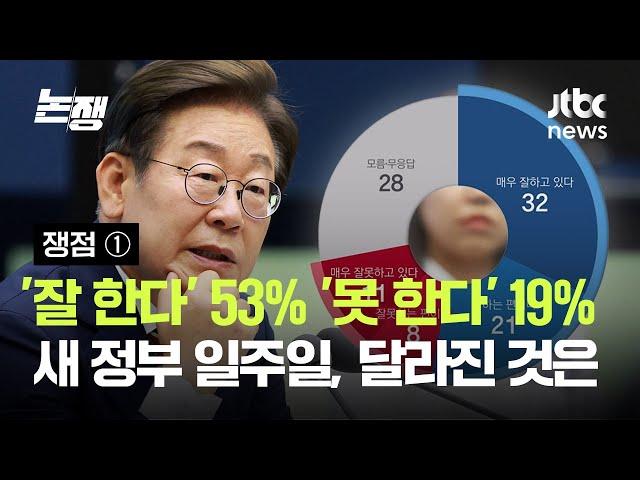[쟁점 ①] '잘 한다' 53% '못 한다' 19%…새 정부 일주일, 무엇이 달라졌나 / JTBC 논/쟁