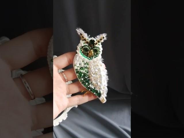 Брошь совушка,улетела на Сахалин#брошь#брошьсова#ручнаяработа#купитьброшь#shorts#handmade#рукоделие