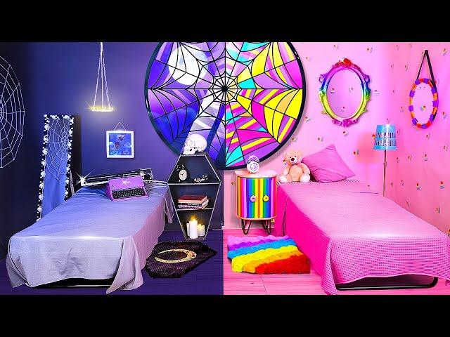 WEDNESDAY vs ENID's ROOM MAKEOVER || BRILLIANT HACKS by 5-Minute Crafts