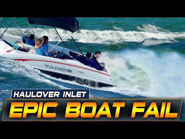 PASSENGERS SWAMPED BY RECKLESS CAPTAIN AT HAULOVER INLET!  BOAT ZONE