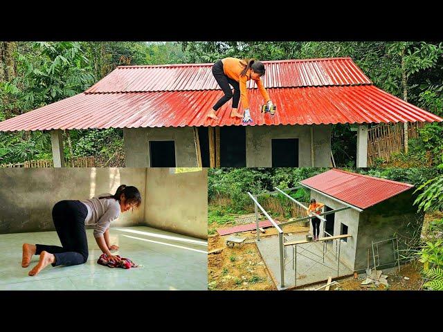 90 days; build houses, plaster walls. roofing. Building a porch frame - building a farm/Ban Thi Diet