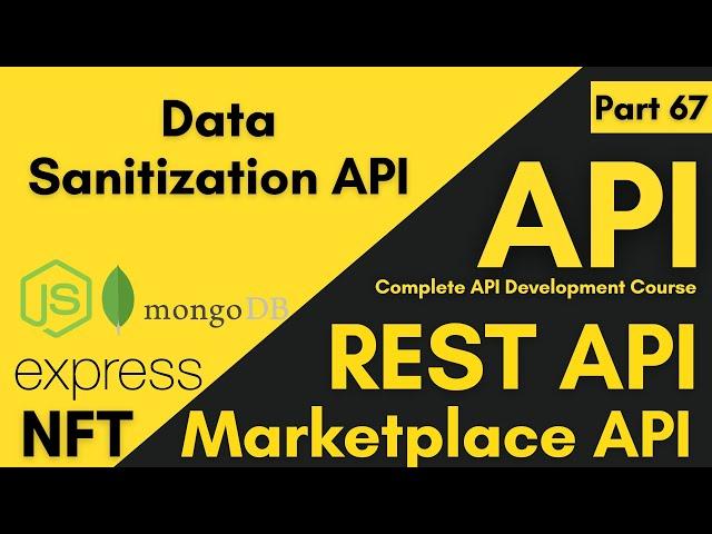 Data Sanitization API | How To Sanitize User Data Before Saving To Database | API Development Course