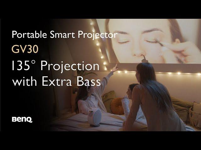 BenQ GV30 Portable Projector with Bluetooth Speaker & Extra Bass