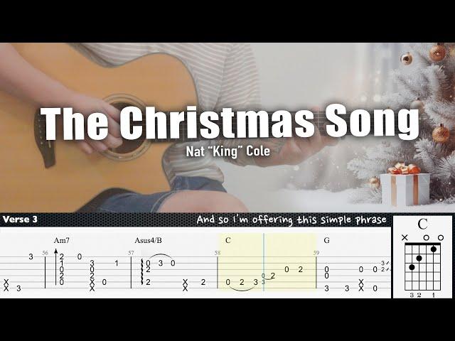 The Christmas Song - Nat “King” Cole | Fingerstyle Guitar | TAB + Chords