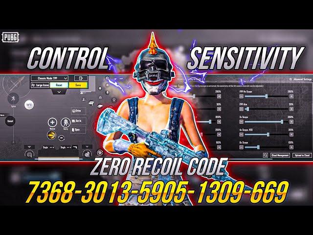 NEW UPDATE 3.6BEST SENSITIVITY CODE + CONTROL SETTINGS BGMI/PUBG MOBILE