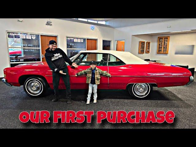 We buy our first car together and it was inside the showroom