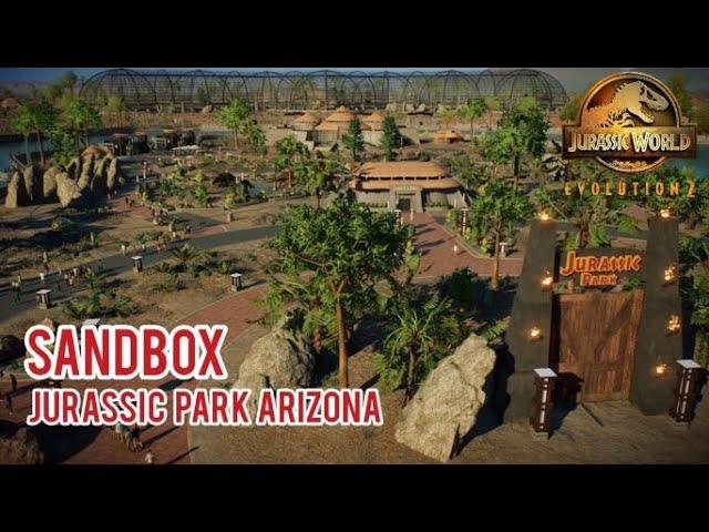 JURASSIC PARK ARIZONA - DINOSAUR ZOO, AVIARY, LAGOON, SAFARI - JURASSIC WORLD EVOLUTION 2 SANDBOX PL