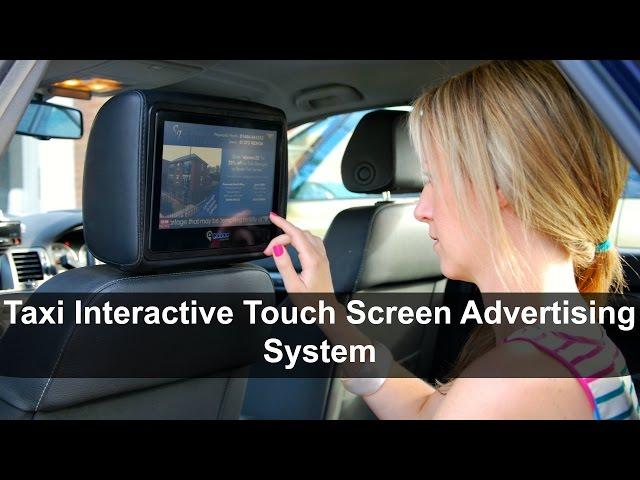 Taxi Interactive Touch Screen Advertising System