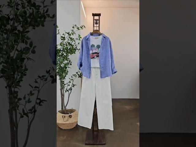 데일리 린넨남방(250528) #4060 #fashion #중년패션코디