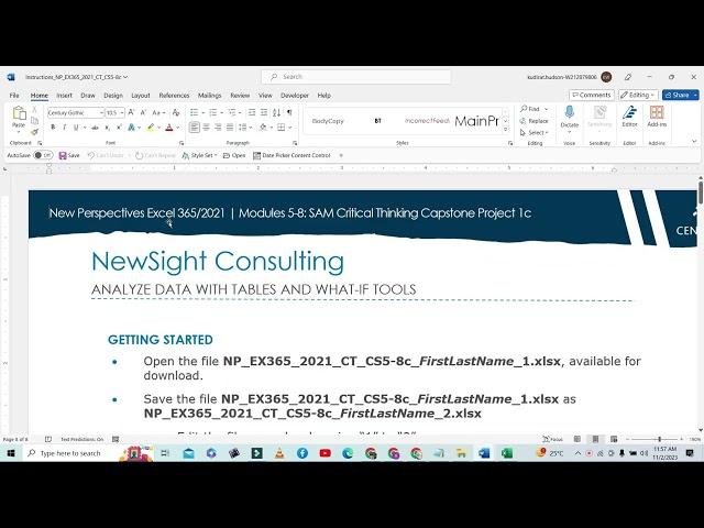2021 Excel Exam CGS1060C | 3rd Excel Exam S2021 | 2021_Excel_Exam_CGS1060C | simnet | myitlabpearson