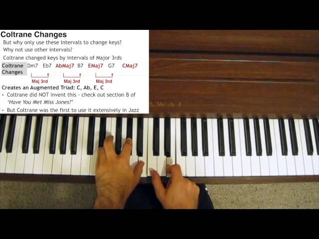 Jazz Piano Tutorial - Coltrane Changes Explained