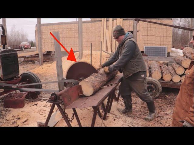 Our Favourite Way To Make Firewood...Cheap And Easy. Off Grid Homesteading.