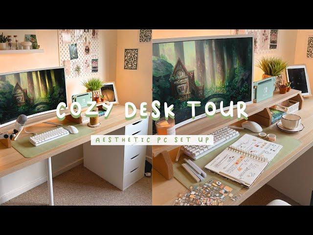 2024 Cozy Desk Tour┃Aesthetic Forest Inspired PC Set-up 