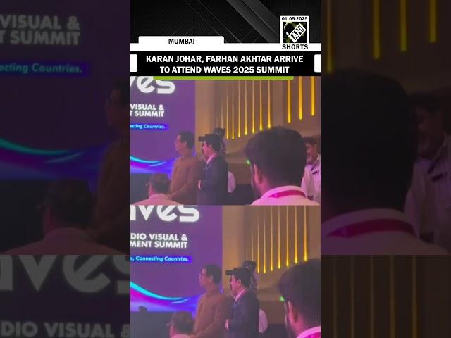Karan Johar, Farhan Akhtar arrive to attend Waves 2o25 Summit