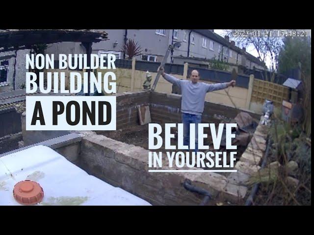 diy koi pond build update the walls are built....