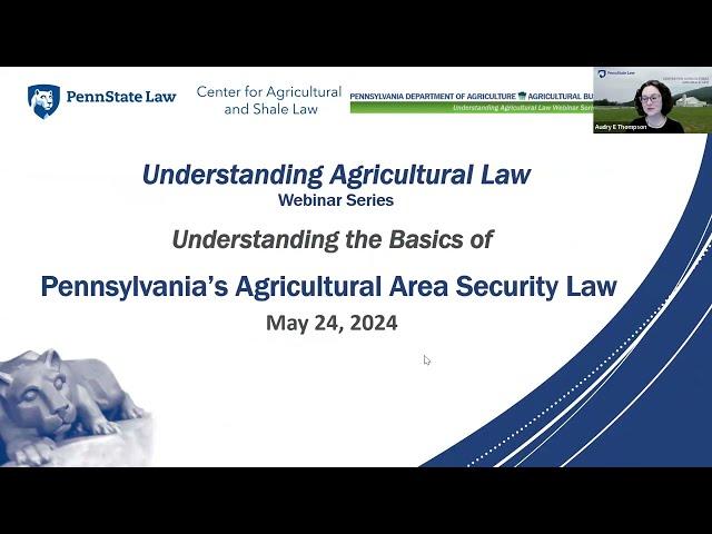 Understanding the Basics of Pennsylvania’s Agricultural Area Security Law