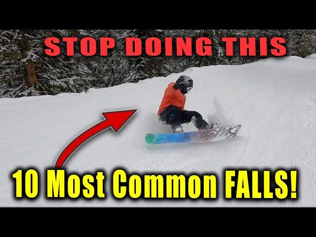 STOP FALLING ON YOUR SNOWBOARD! | Most Common Falls and Fixes!