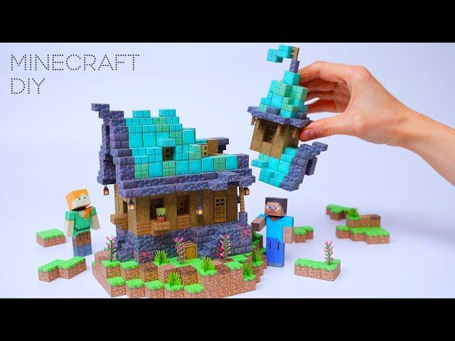 Magnetic Papercraft / Fantasy House in the Book Minecraft