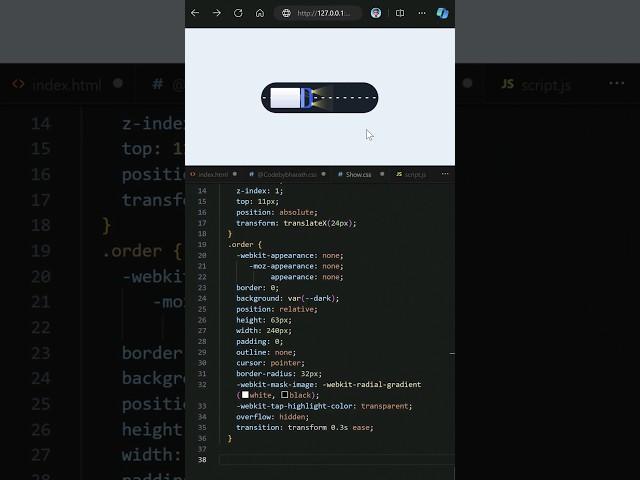 Day 023 -  Css order button v2 design #coding #programming #cssanimation #webdevelopment #css #html