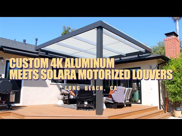 Elite LA Patios – 4K Aluminum Meets Solara Motorized Louvers