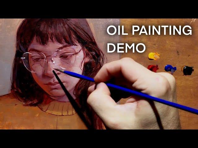 Portrait painting DEMO in oil paint