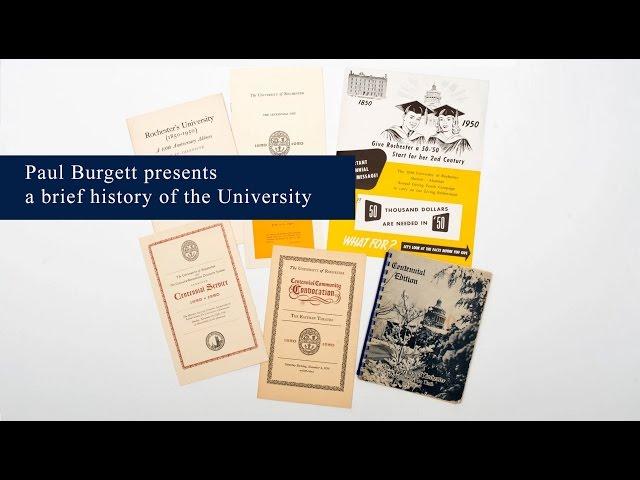 Dean Burgett Presents a Brief History of the University