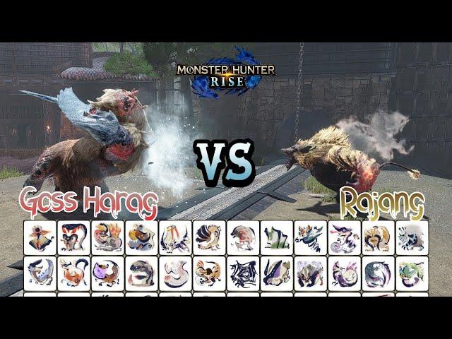 Goss Harag Vs Rajang All Bosses Deathmatch | Monster Hunter Rise (Turf War)
