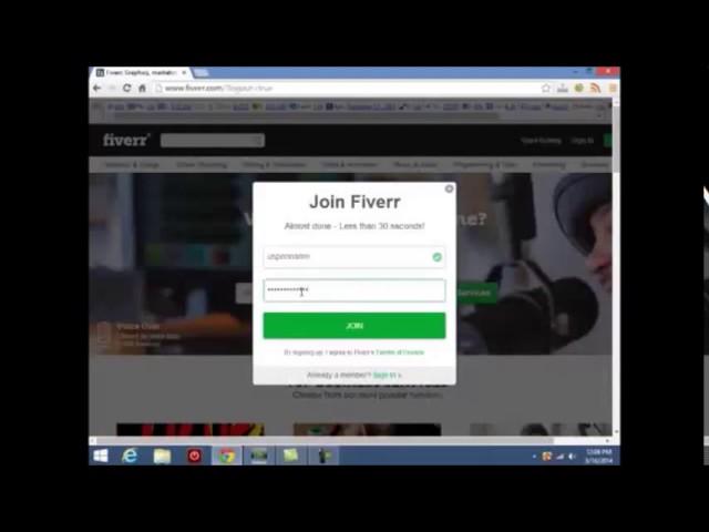 fiverr sign up