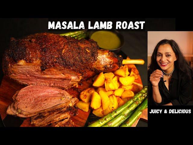 This Spiced Leg of Lamb Roast is perfect for CHRISTMAS | MASALA LAMB ROAST + Turmeric Roast Potatoes