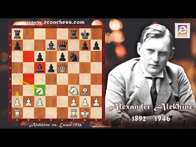 Greatest Chess Positional Play! Alekhine vs. Euwe Nottingham 1936