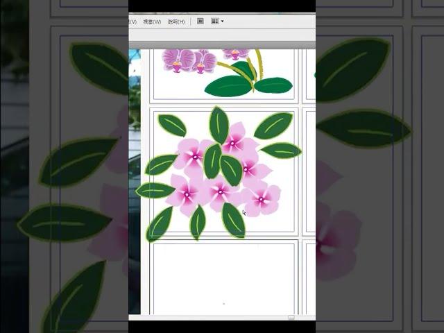 「日日春」的繪製過程(illustrator) "Catharanthus roseus" drawing process  (illustrator) #shorts
