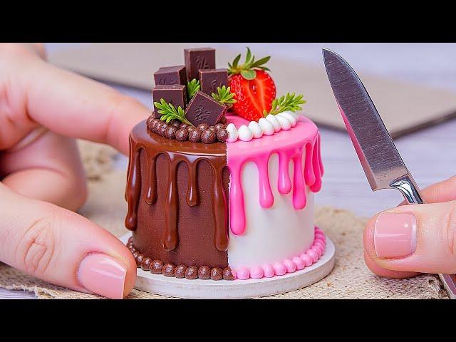 [Mini Cake ] Best Of Miniature Chocolate & Rainbow Cake Decorating Ideas | Mini Strawberry Cake