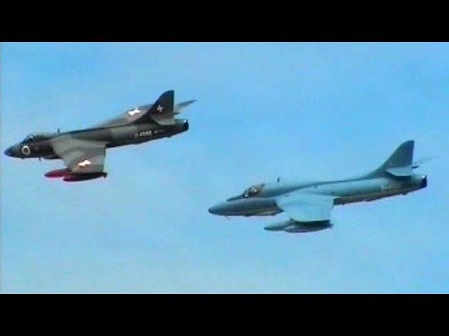 2x Hawker Hunter Mk.58 + T.Mk.68 - Hunter Flying Group Switzerland