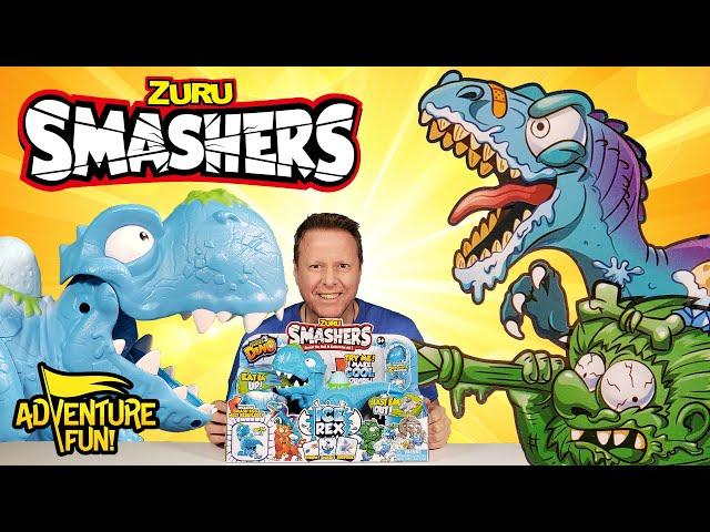 Zuru Smashers Ice Age Ice Rex T-Rex Dino Series 3 & Smash Eggs Adventure Fun Toy review!