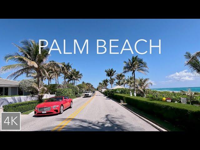 Palm Beach Florida 4K City and Scenic Drive - Mega Mansions and Millionaires