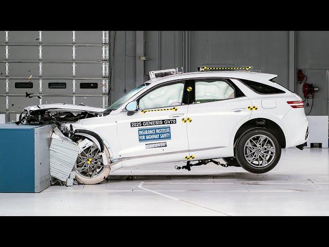 2025 Genesis GV70 updated moderate overlap IIHS crash test