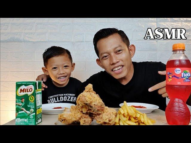 ASMR MUKBANG AYAM GORENG || KENTANG GORENG || KFC || SAMA RIZKY