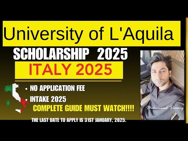 University of L'Aquila Scholarships 2025 | Fully Funded BS Master's & PhD | Easy Application Process