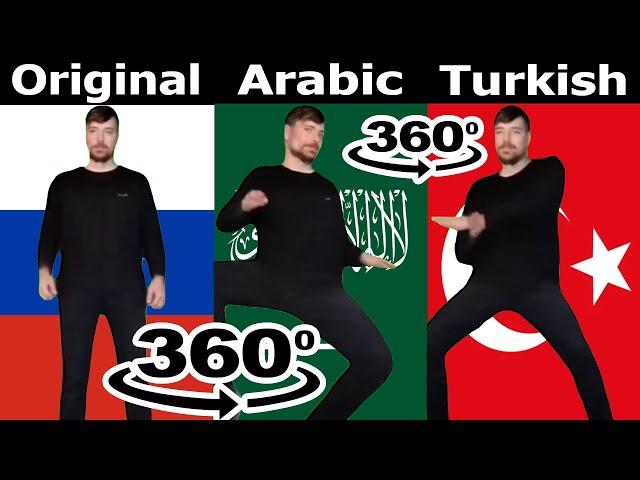 Mr Beast Rizz (Original vs Arabic vs Turkish Versions) 360º