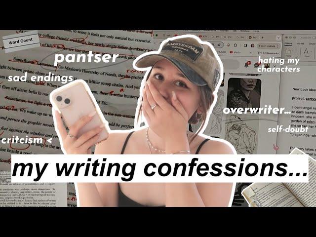 my writing confessions‍️‧₊˚ let's chat about my bad writing habits (oop-)