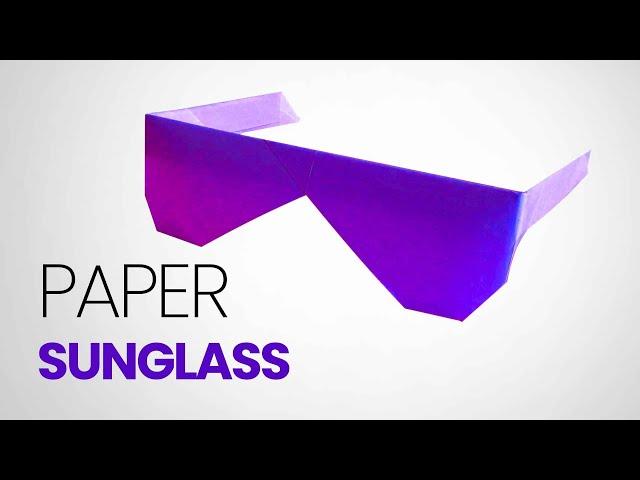 How to make an origami Sunglass ️ | Cool & Easy Craft!