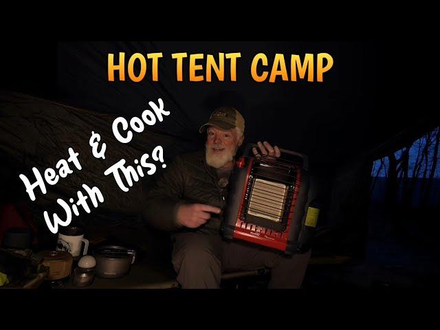 SOLO CAMPING IN HEAVY RAIN OVERNIGHT | Cooking on Little Buddy Heater