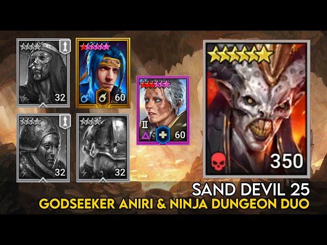 Sand Devil 25 Godseeker Aniri & Ninja Dungeon Duo | Raid Shadow Legends Guide