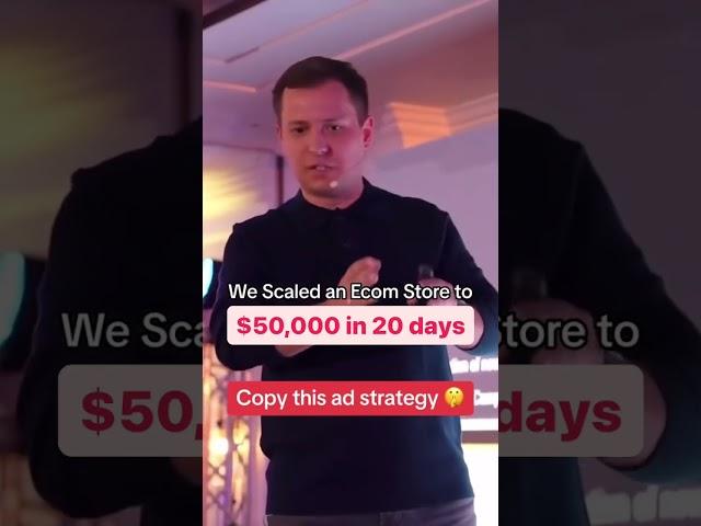 $50,000 in 20 days – Proven Facebook Ads Strategy for Ecommerce Business