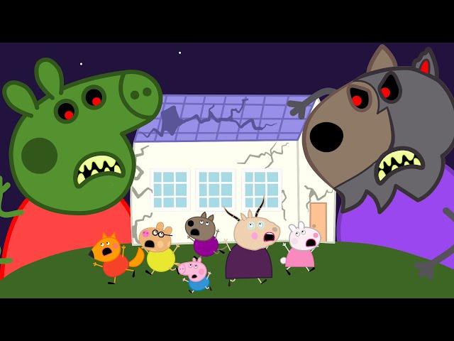 PEPPA PIG TURNS INTO A GIANT ZOMBIE AND WEREWOLF - PEPPA PIG APOCALYPSE