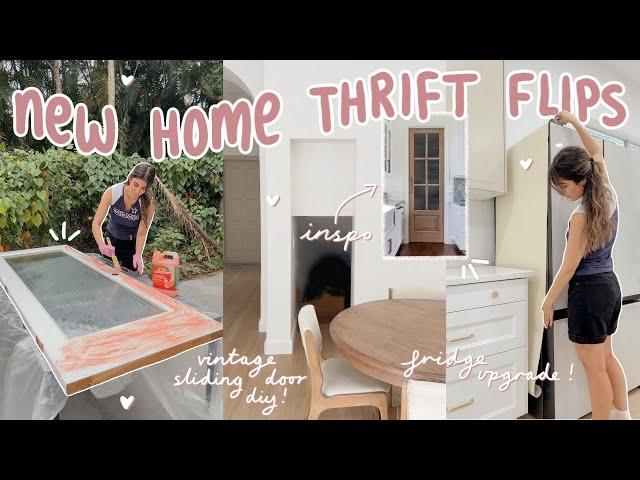 THRIFT FLIP WITH ME  vintage sliding door, fridge upgrade + new home updates!