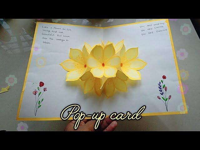 Diy Flower Pop-up Card/Birthday /Friendship Day Card /Hand made Card Diy/crafts